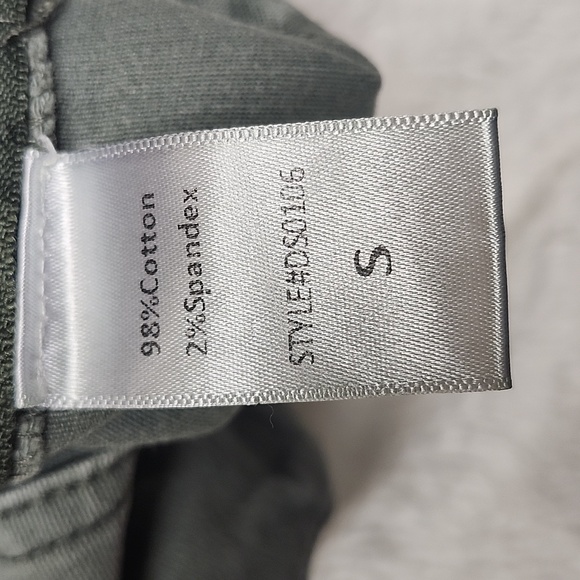 • Mustard Seed Junior's Skinny Leg Pants Size Small Green Side Zipper, Pockets - Picture 6 of 11